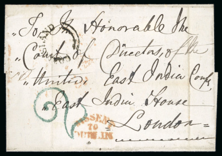 Stamp of Ireland » Pre-Stamp Postal History » Independant Post Office Period - 1784-1831 1850-51 Entire and envelope to Brighton and London