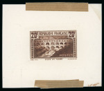 Stamp of France » Émissions à partir de 1900 1929, Pont du Gard Y&T n°262, ensemble de 2 épreuves