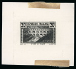 Stamp of France » Émissions à partir de 1900 1929, Pont du Gard Y&T n°262, ensemble de 2 épreuves