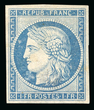 Stamp of France » Type Cérès de 1849-1850 1849, 12 essais de couleurs au type Cérès non-dentelé