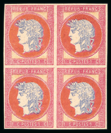Stamp of France » Collections 1850-1876, jolie collection de 57 essais privés organisée