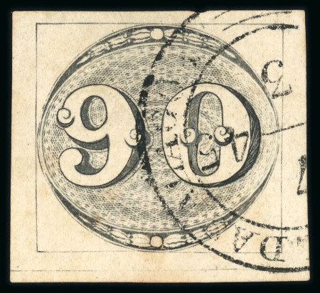 Stamp of Brazil » 1843 Bull's Eyes 1843 Bull's Eyes 90r worn impression used Alagoas