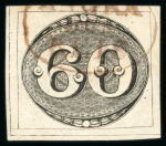 Stamp of Brazil » 1843 Bull's Eyes Angra Dos Reis: 1843 Bull's Eyes 60r  early impression used Angra