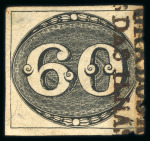 Stamp of Brazil » 1843 Bull's Eyes 1843 Bull's Eyes 60r early impression used part two-line hs
