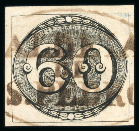 Stamp of Brazil » 1843 Bull's Eyes 1843 Bull's Eyes 60r early impression used oval Aldeia