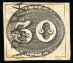 Stamp of Brazil » 1843 Bull's Eyes 1843 Bull's Eyes 30r early impression used straight-line handstamp
