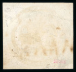 Stamp of Brazil » 1843 Bull's Eyes Arara: 1843 Bull's Eyes 60r early impression used large part red framed hs