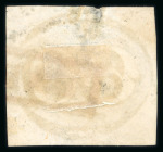 Stamp of Brazil » 1843 Bull's Eyes Baependy (MG): 1843 Bulls Eye 60r. used part red framed hs