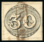 Stamp of Brazil » 1843 Bull's Eyes 1843 Bull's Eyes 30r intermediate impression used Bananal