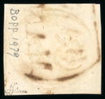 Stamp of Brazil » 1843 Bull's Eyes 1843 Bull's Eyes 30r worn impression used framed handstamp