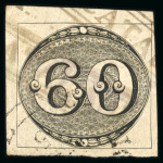 Stamp of Brazil » 1843 Bull's Eyes 1843 Bull's Eyes 60r used part two hs and a cds