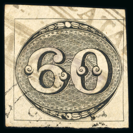 Stamp of Brazil » 1843 Bull's Eyes 1843 Bull's Eyes 60r used part two hs and a cds