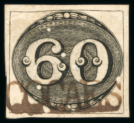Stamp of Brazil » 1843 Bull's Eyes 1843 Bull's Eyes 60r early impression virtually complete hs