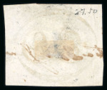 Stamp of Brazil » 1843 Bull's Eyes Cutia: 1843 Bull's Eyes 60r large part dated manuscript cancel