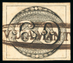 Stamp of Brazil » 1843 Bull's Eyes Diamantina: 1843 Bull's Eyes 60r used large part black hs