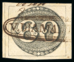 Stamp of Brazil » 1843 Bull's Eyes Diamantina V.: 1843 Bull's Eyes 60r used with dividing line at left