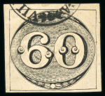 Stamp of Brazil » 1843 Bull's Eyes Formiga: 1843 Bull's Eyes 60r used small part cancel