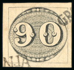 Stamp of Brazil » 1843 Bull's Eyes 1843 Bull's Eyes 90r part two handstamps with thin lettering