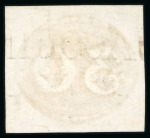 Stamp of Brazil » 1843 Bull's Eyes Jacobina: 1843 Bull's Eyes 30r early impression brownish red hs