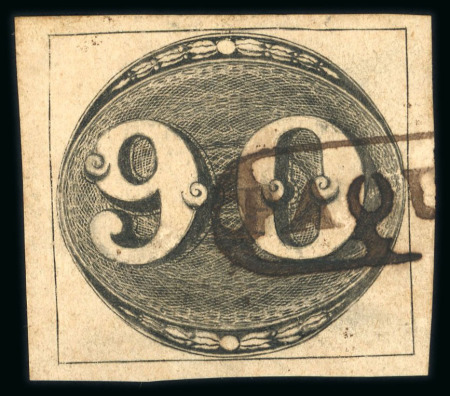 Stamp of Brazil » 1843 Bull's Eyes 1843 Bull's Eyes 90r black four margin used