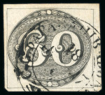 Stamp of Brazil » 1843 Bull's Eyes Parahiba do Norte: 1843 Bull's Eyes 60r large part double ring ds