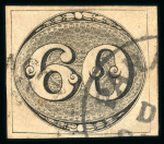 Stamp of Brazil » 1843 Bull's Eyes Parahiba Do Sul (RJ):: 1843 Bull's Eyes 30r and 60r used with part same cancel
