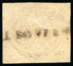 Stamp of Brazil » 1843 Bull's Eyes Paty Do Alferes: 1843 Bull's Eyes 60r worn impression used part s/l hs