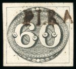 Stamp of Brazil » 1843 Bull's Eyes 1843 Bull's Eyes 60r black part sl hs