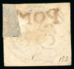 Stamp of Brazil » 1843 Bull's Eyes Pomba: 1843 Bull's Eyes 60r poor margins rare brown cancel