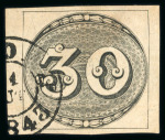 Stamp of Brazil » 1843 Bull's Eyes 1843 Bull's Eyes 30r black small double ring ds