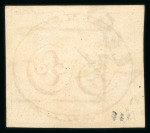 Stamp of Brazil » 1843 Bull's Eyes Pouzo Alegre: 1843 Bull's Eyes 30r black straight line hs