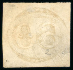 Stamp of Brazil » 1843 Bull's Eyes Villa de Prezidio: 1843 Bull's Eyes 60r early impression used ornate circular hs