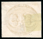 Stamp of Brazil » 1843 Bull's Eyes Principe: 1843 Bull's Eyes 60r black large part red framed hs