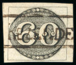 Stamp of Brazil » 1843 Bull's Eyes 1843 Bull's Eyes 60r black sl hs large first letter