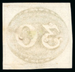 Stamp of Brazil » 1843 Bull's Eyes 1843 Bull's Eyes 30r used large part purple oval hs