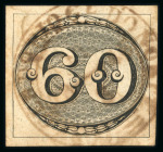 Stamp of Brazil » 1843 Bull's Eyes Rio Gde Do Norte: 1843 Bull's Eyes 60r grey-black used large cds