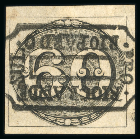 Stamp of Brazil » 1843 Bull's Eyes 1843 Bull's Eyes 60r ornate octagonal framed hs