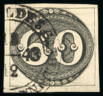 Stamp of Brazil » 1843 Bull's Eyes Santa Catharina,: 1843 Bull's Eyes 60r black used double ring cds