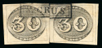Stamp of Brazil » 1843 Bull's Eyes 1843 Bull's Eyes two 30r black making up complete hs