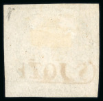 Stamp of Brazil » 1843 Bull's Eyes 1843 Bull's Eyes 90r grey-black used framed red hs