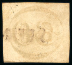Stamp of Brazil » 1843 Bull's Eyes Sao Bernardo: 1843 Bull's Eyes 60r black used small part hs
