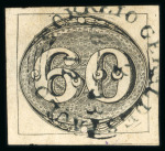 Stamp of Brazil » 1843 Bull's Eyes Sao Paulo: 1843 Bull's Eyes 60r black fine used almost complete cds