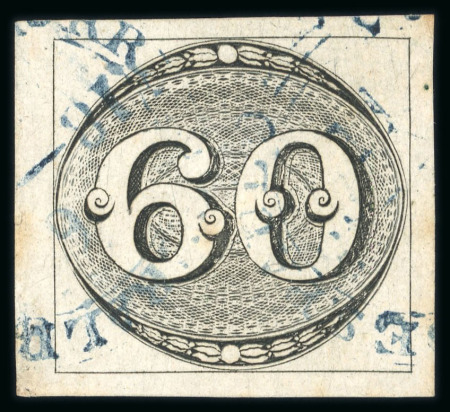 Stamp of Brazil » 1843 Bull's Eyes 1843 Bull's Eyes 60r black used blue cds