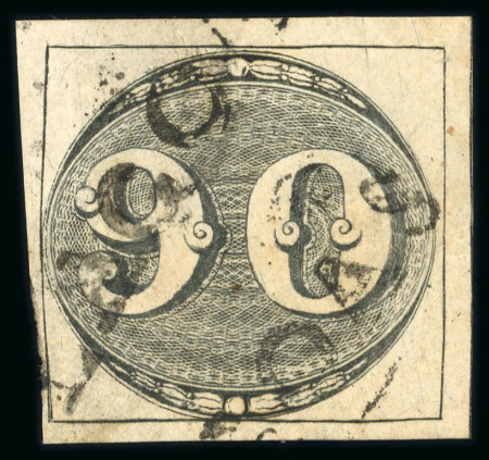 Stamp of Brazil » 1843 Bull's Eyes 1843 Bull's Eyes 90r used part two sl hs