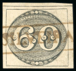 Stamp of Brazil » 1843 Bull's Eyes 1843 Bull's Eyes 60r top marginal used sl hs