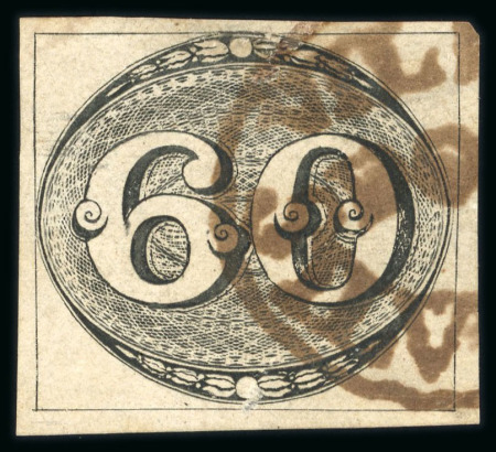 Stamp of Brazil » 1843 Bull's Eyes 1843 Bull's eyes 60r black used brown red circular hs