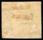 Stamp of Brazil » 1843 Bull's Eyes Valenca: 1843 Bull's Eyes 90r  used large part framed hs