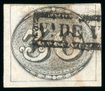 Stamp of Brazil » 1843 Bull's Eyes 1843 Bull's Eyes 30r and 60r with one complete cancel