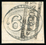 Stamp of Brazil » 1843 Bull's Eyes 1843 Bull's Eyes 30r and 60r with one complete cancel