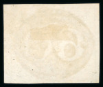 Stamp of Brazil » 1843 Bull's Eyes Victoria: 1843 Bull's Eyes 60r black used part sl hs